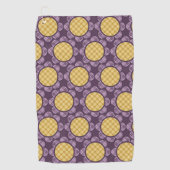 紫色の花 ゴルフタオル (正面)