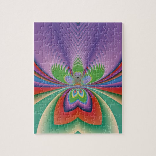 紫色の花 ジグソーパズル (縦)