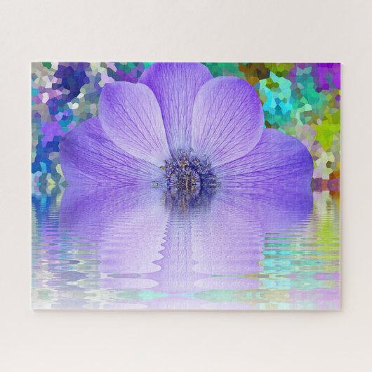 紫色の花 ジグソーパズル (横)