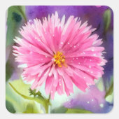 紫色の花 スクエアシール (正面)