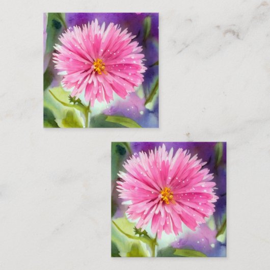 紫色の花 スクエア名刺 (正面/裏面)