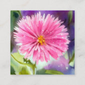 紫色の花 スクエア名刺 (裏面)