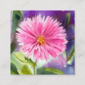 紫色の花 スクエア名刺 (正面)