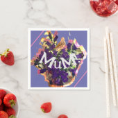 紫色の花 スタンダードカクテルナプキン (インサイチュ)