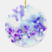 紫色の花 セラミックオーナメント (裏面)