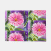 紫色の花 ドアマット (正面)