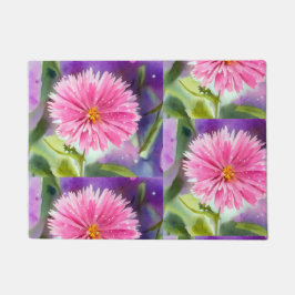 紫色の花 ドアマット