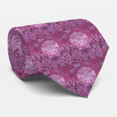 紫色の花 ネクタイ (ロール)