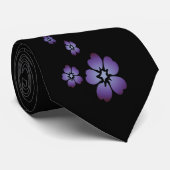 紫色の花 ネクタイ (ロール)