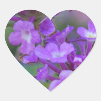 紫色の花 ハートシール