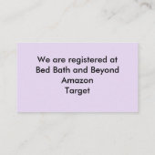 紫色の花、ハート、金ゴールドリングや輪レジストリカード エンクロージャーカード (裏面)