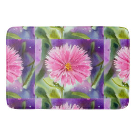 紫色の花 バスマット