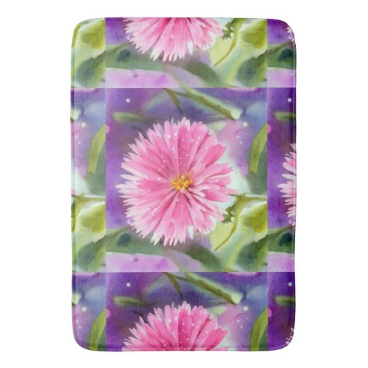 紫色の花 バスマット (正面縦)