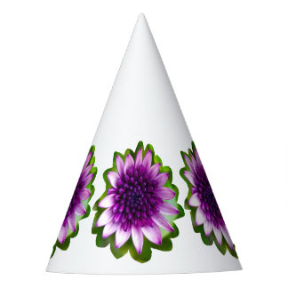 紫色の花 パーティーハット