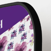 紫色の花 ピックルボールラケット (左詳細)