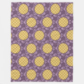 紫色の花 フリースブランケット (正面)