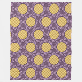 紫色の花 フリースブランケット