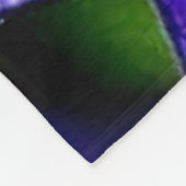 紫色の花 フリースブランケット (角)