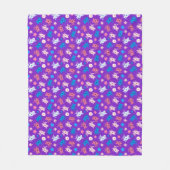 紫色の花 フリースブランケット (正面)