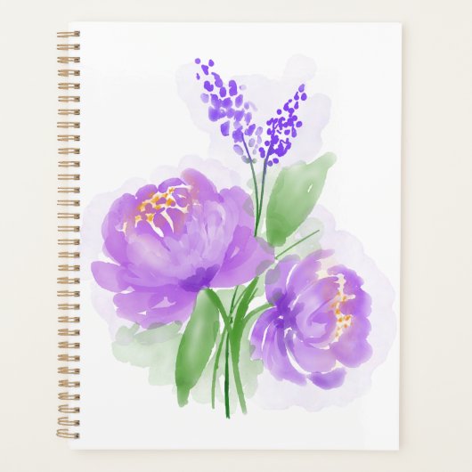 紫色の花 プランナー手帳 (正面)