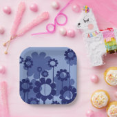 紫色の花 ペーパープレート (パーティー)