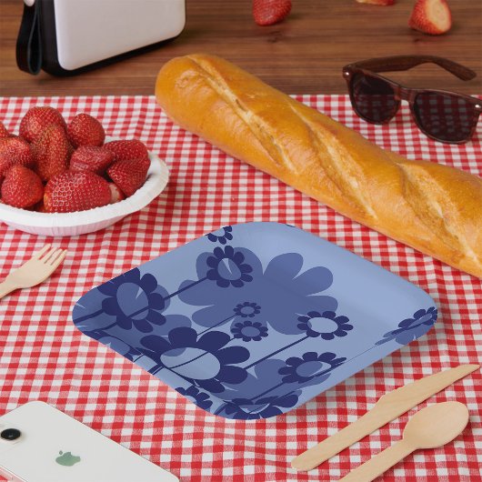 紫色の花 ペーパープレート