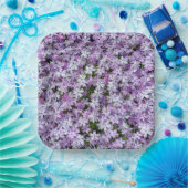 紫色の花 ペーパープレート (パーティー)