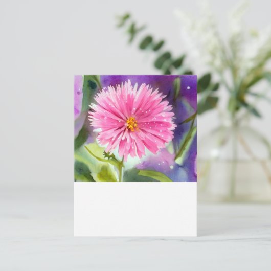 紫色の花 ポストカード (スタンド正面)