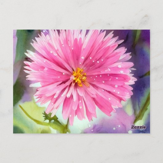 紫色の花 ポストカード (裏面)