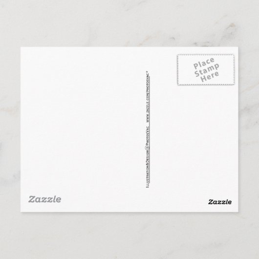 紫色の花 ポストカード (裏面)