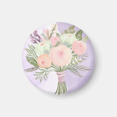 紫色の花 マグネット (正面)