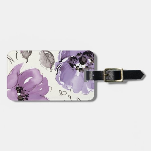 紫色の花 ラゲッジタグ (正面横)