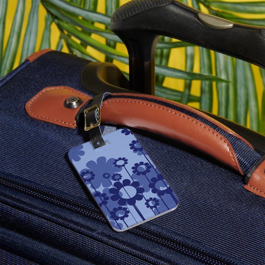 紫色の花 ラゲッジタグ