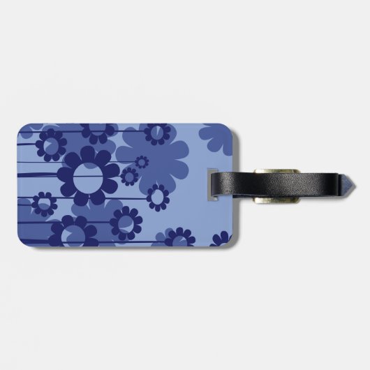 紫色の花 ラゲッジタグ (裏面横)
