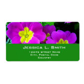 紫色の花 ラベル (正面)