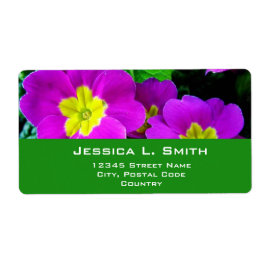 紫色の花 ラベル