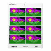 紫色の花 ラベル (フルシート)