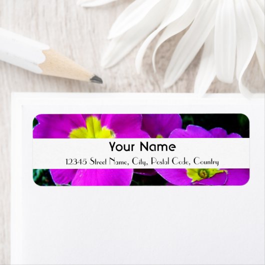 紫色の花 ラベル (インサイチュ)