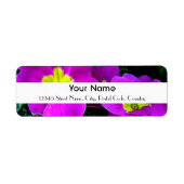 紫色の花 ラベル (正面)