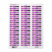 紫色の花 ラベル (フルシート)