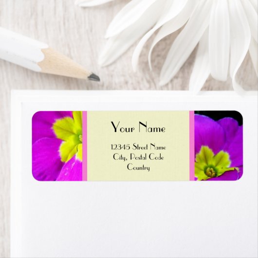 紫色の花 ラベル (インサイチュ)