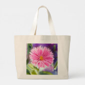 紫色の花 ラージトートバッグ (裏面)