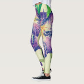 紫色の花 レギンス (左)