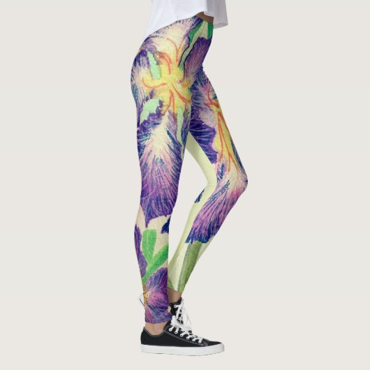 紫色の花 レギンス (右)