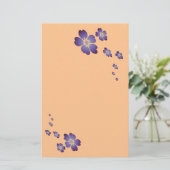 紫色の花 便箋 (スタンド正面)