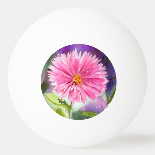 紫色の花 卓球ボール (正面)