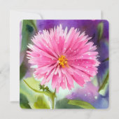 紫色の花 招待状 (裏面)