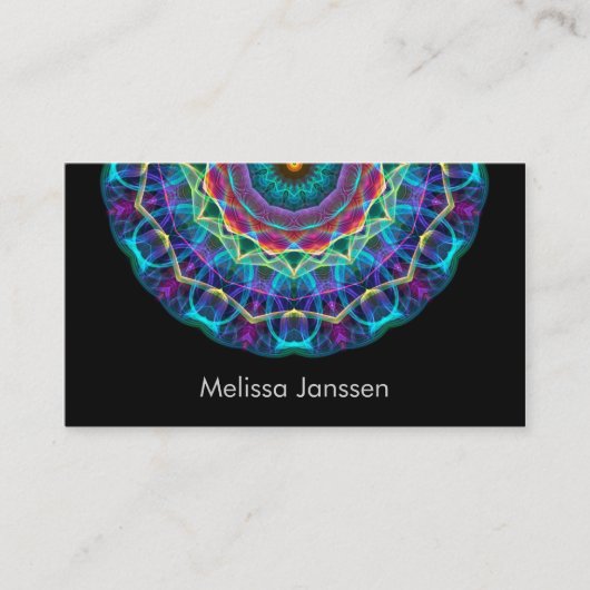 紫色の花-曼荼羅 名刺 (正面)