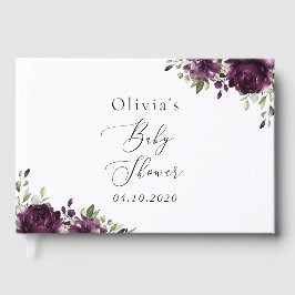 紫色の花,梅の花,ぼほ,赤ちゃんシャワー ゲストブック