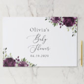 紫色の花，梅の花，ぼほ，赤ちゃんシャワー ペーパーパッド (インサイチュ)